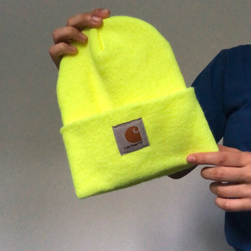 🍐Neon yellow Carhartt beanie